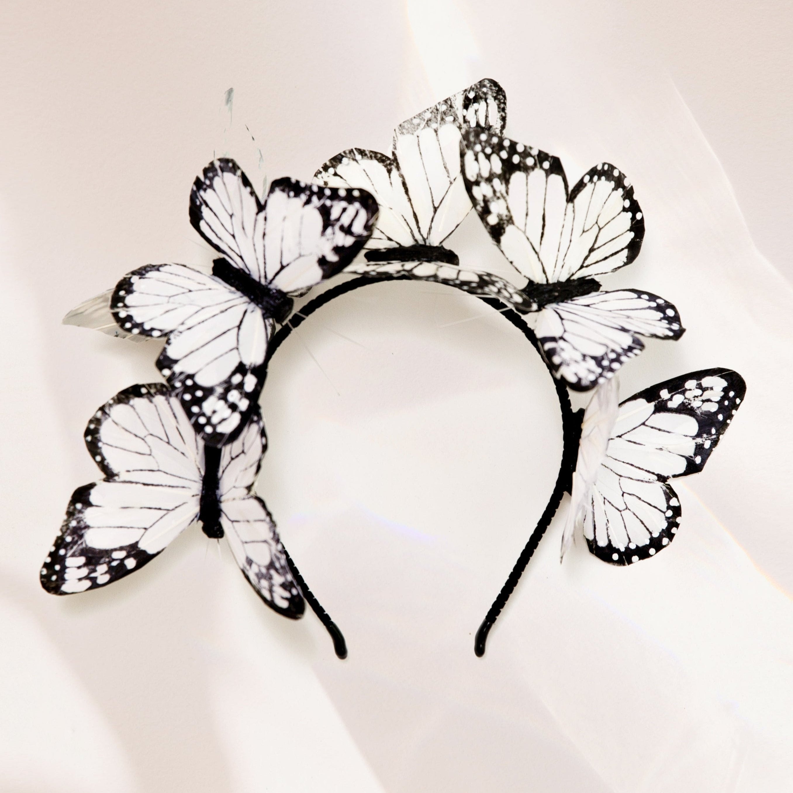 White Monarch Headband – Randi Matalas