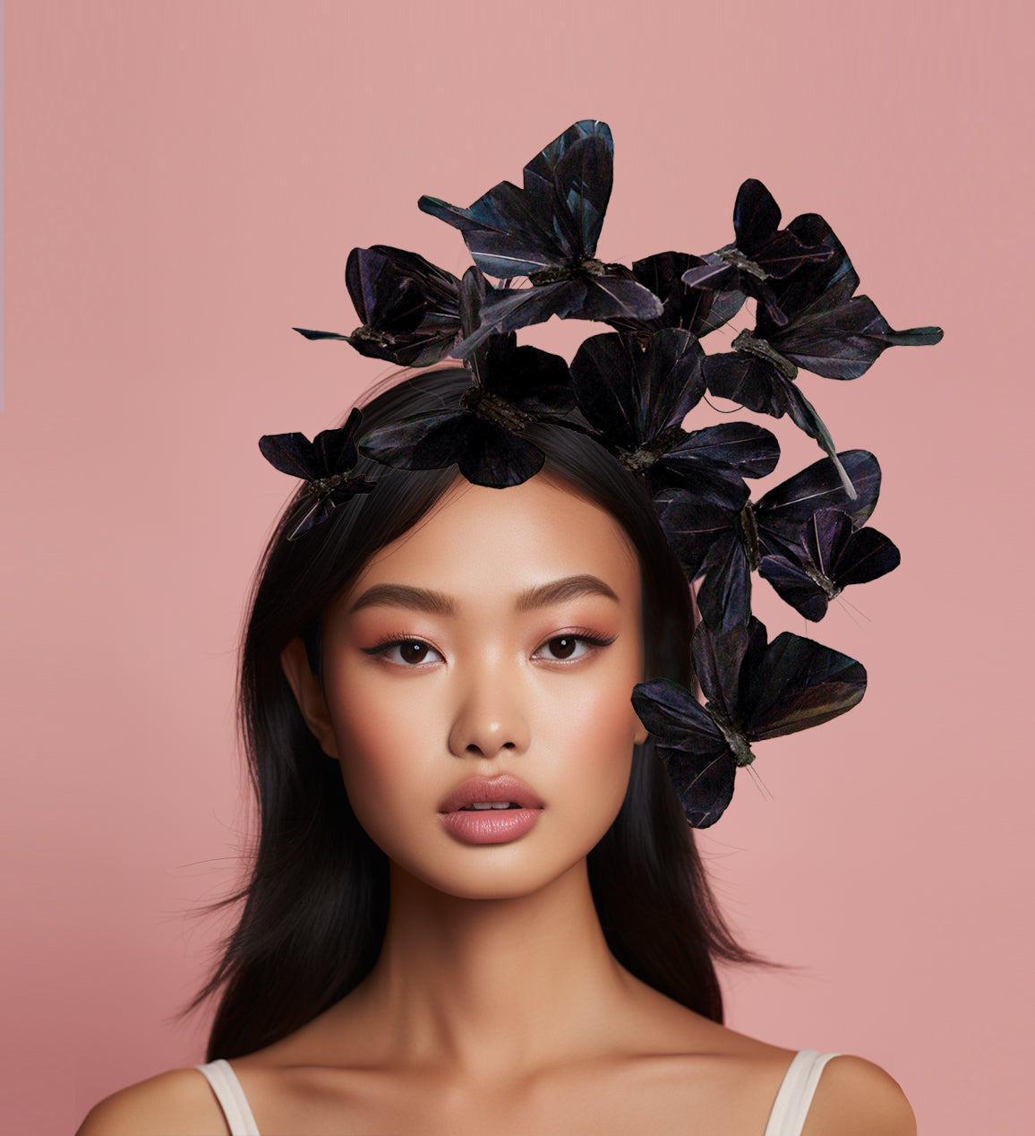 Black Raven Fascinator Headband. Black Fascinator -crow Halloween Costume - Goth - Etsy main image 3