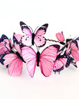 Pink Velvet Butterfly Crown