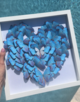 Ocean Heart 3D Iridescent Butterfly Art