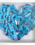 Ocean Heart 3D Iridescent Butterfly Art