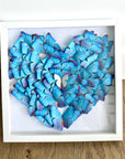 Ocean Heart 3D Iridescent Butterfly Art