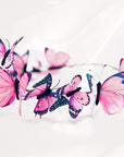 Pink Velvet Butterfly Crown