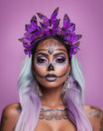 Day of the Dead Purple Headband